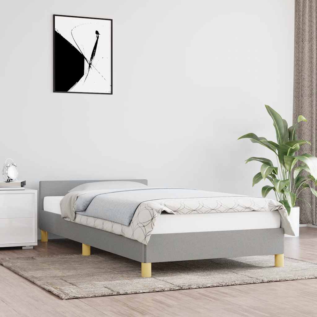 Giroletto senza Materasso Grigio Chiaro 80x200 cm Tessuto