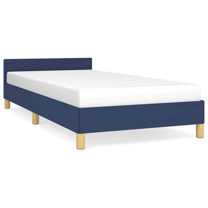 Giroletto con Testiera senza Materasso Blu 80x200 cm Tessuto