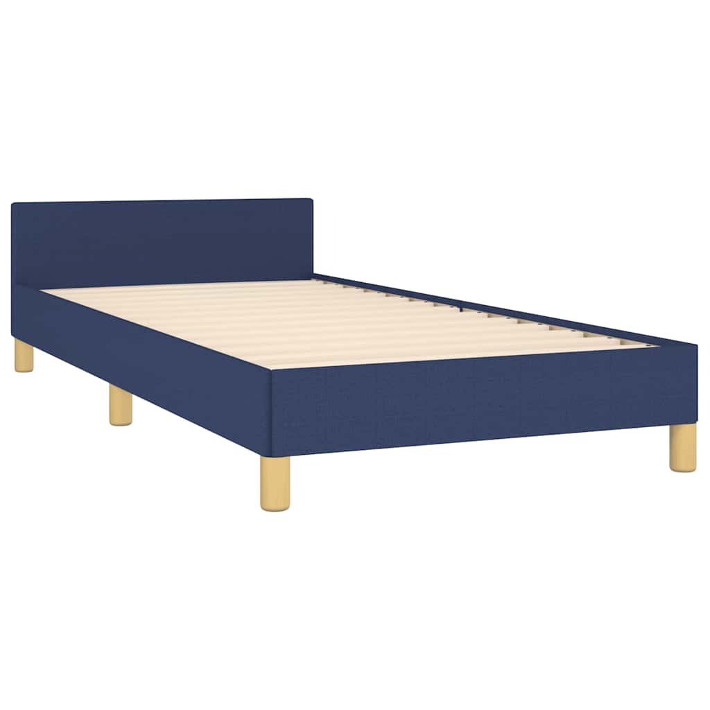 Giroletto con Testiera senza Materasso Blu 80x200 cm Tessuto