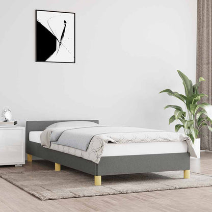 Giroletto senza Materasso Grigio Scuro 90x190 cm Tessuto