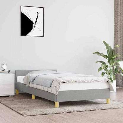 Giroletto senza Materasso Grigio Chiaro 100x200 cm Tessuto