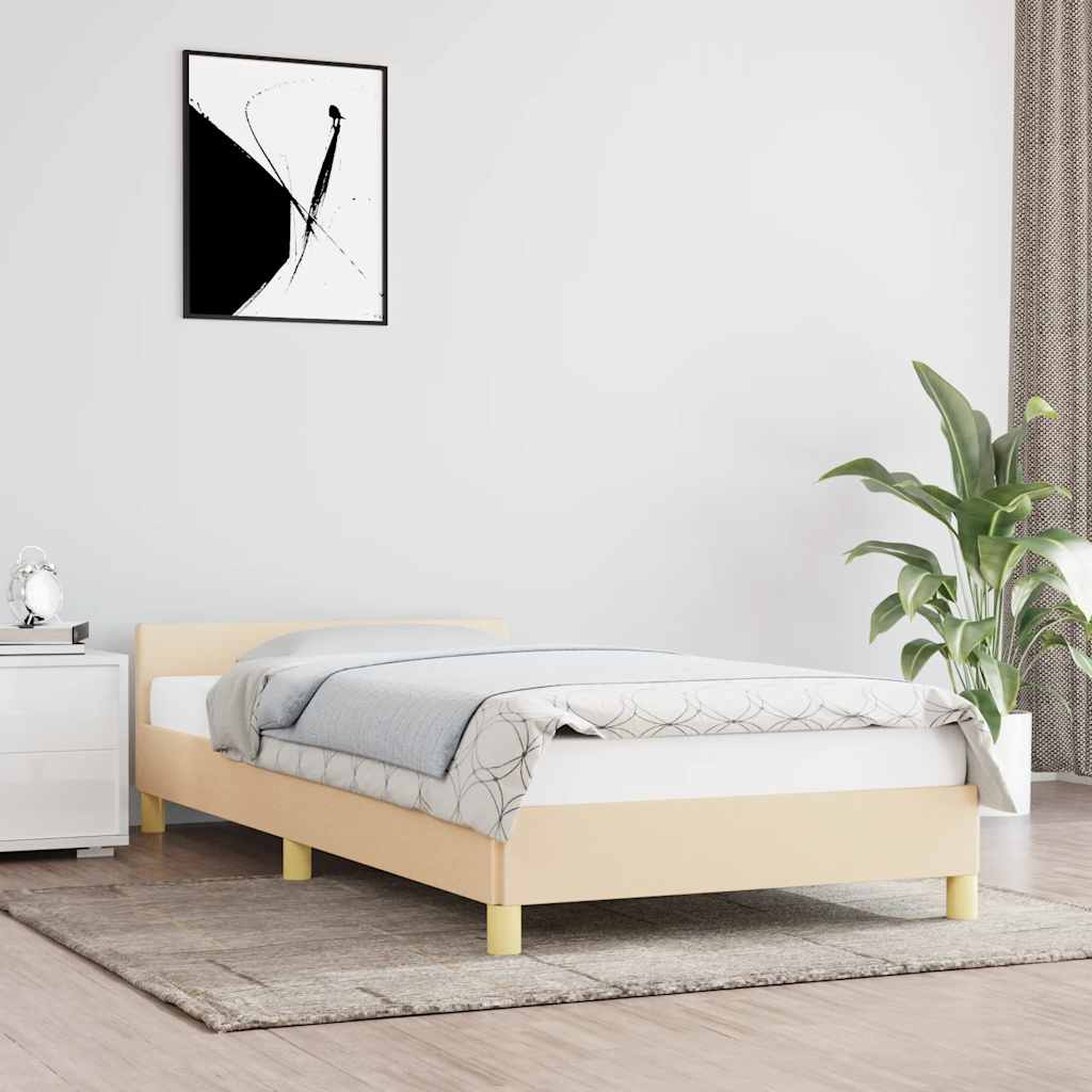 Giroletto senza Materasso Crema 100x200 cm in Tessuto