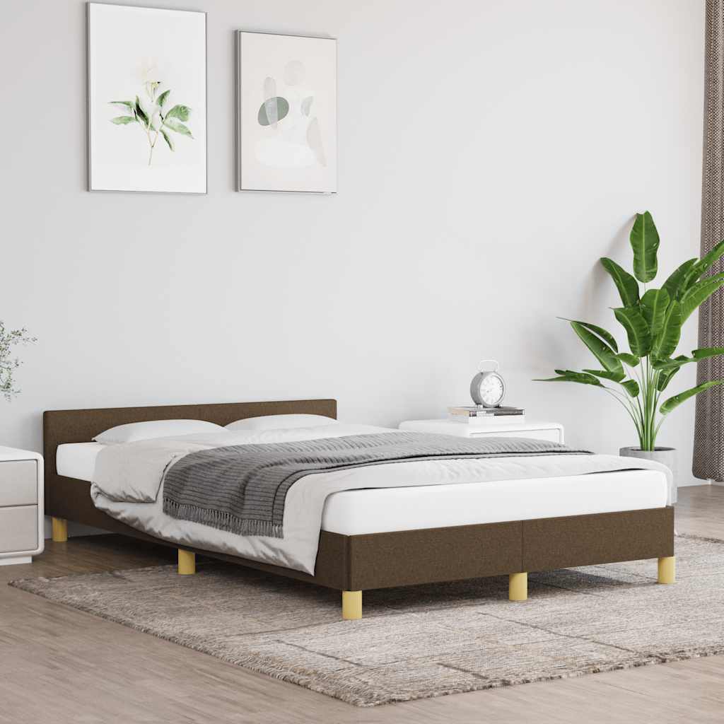 Giroletto senza Materasso Marrone Scuro 120x200 cm Tessuto