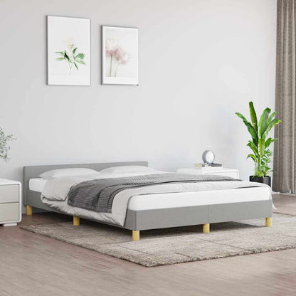 Giroletto senza Materasso Grigio Chiaro 140x190 cm Tessuto