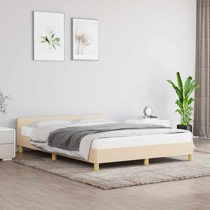 Giroletto senza Materasso Crema 140x200 cm in Tessuto