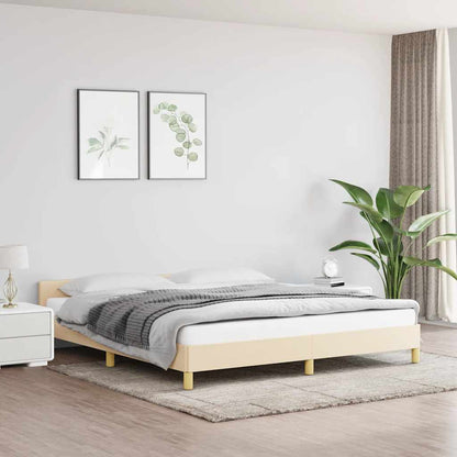 Giroletto senza Materasso Crema 180x200 cm in Tessuto