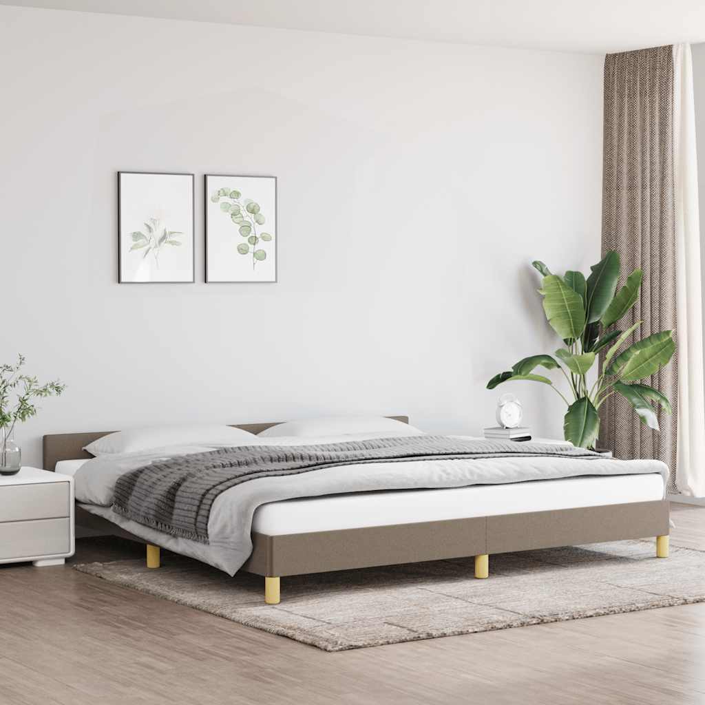 Giroletto senza Materasso Tortora 200x200 cm in Tessuto