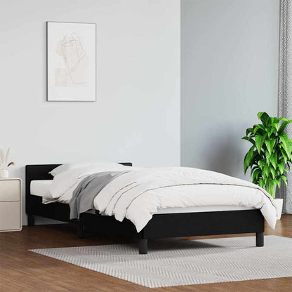 Giroletto con Testiera senza Materasso Nero 80x200 cm