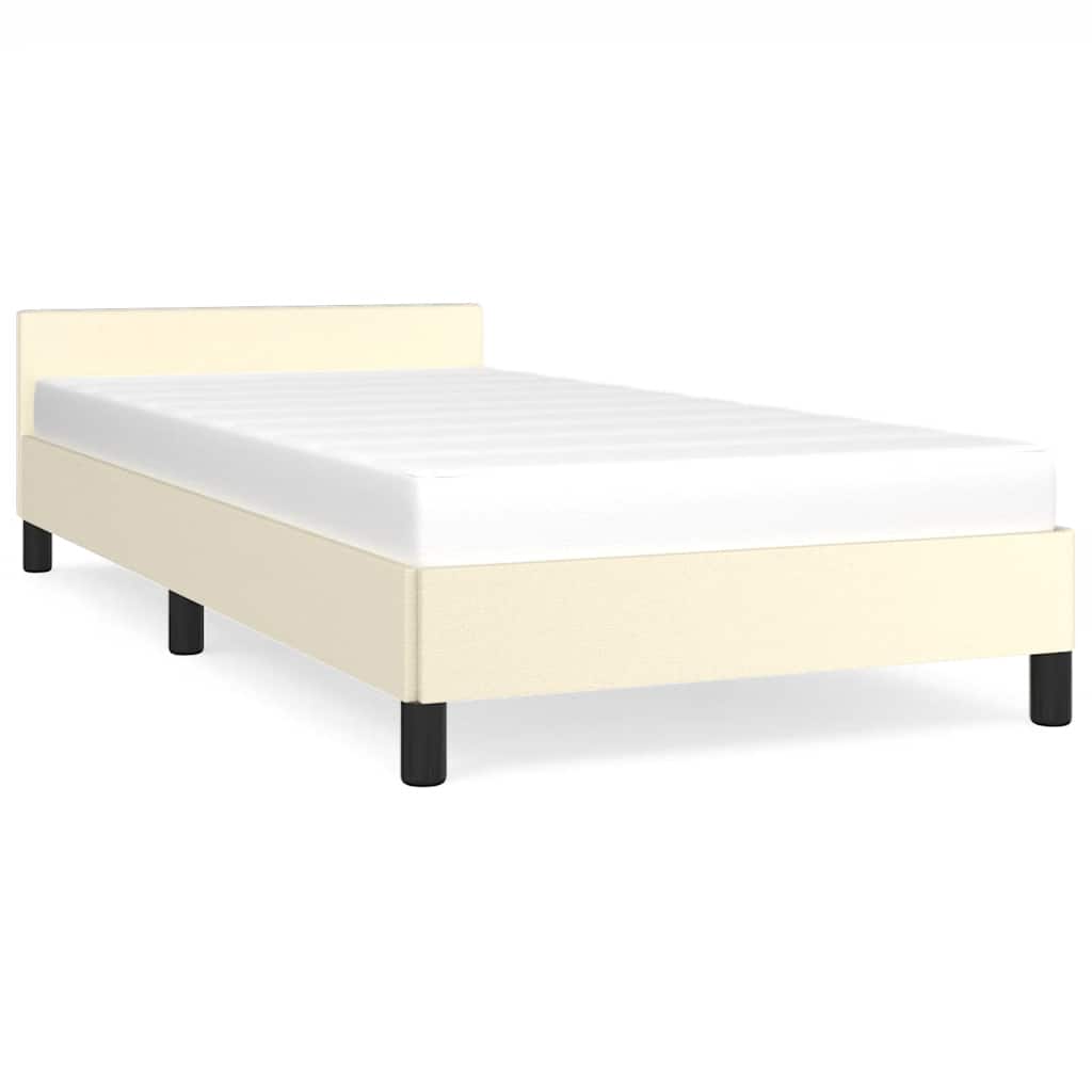 Giroletto con Testiera senza Materasso Crema 80x200 cm