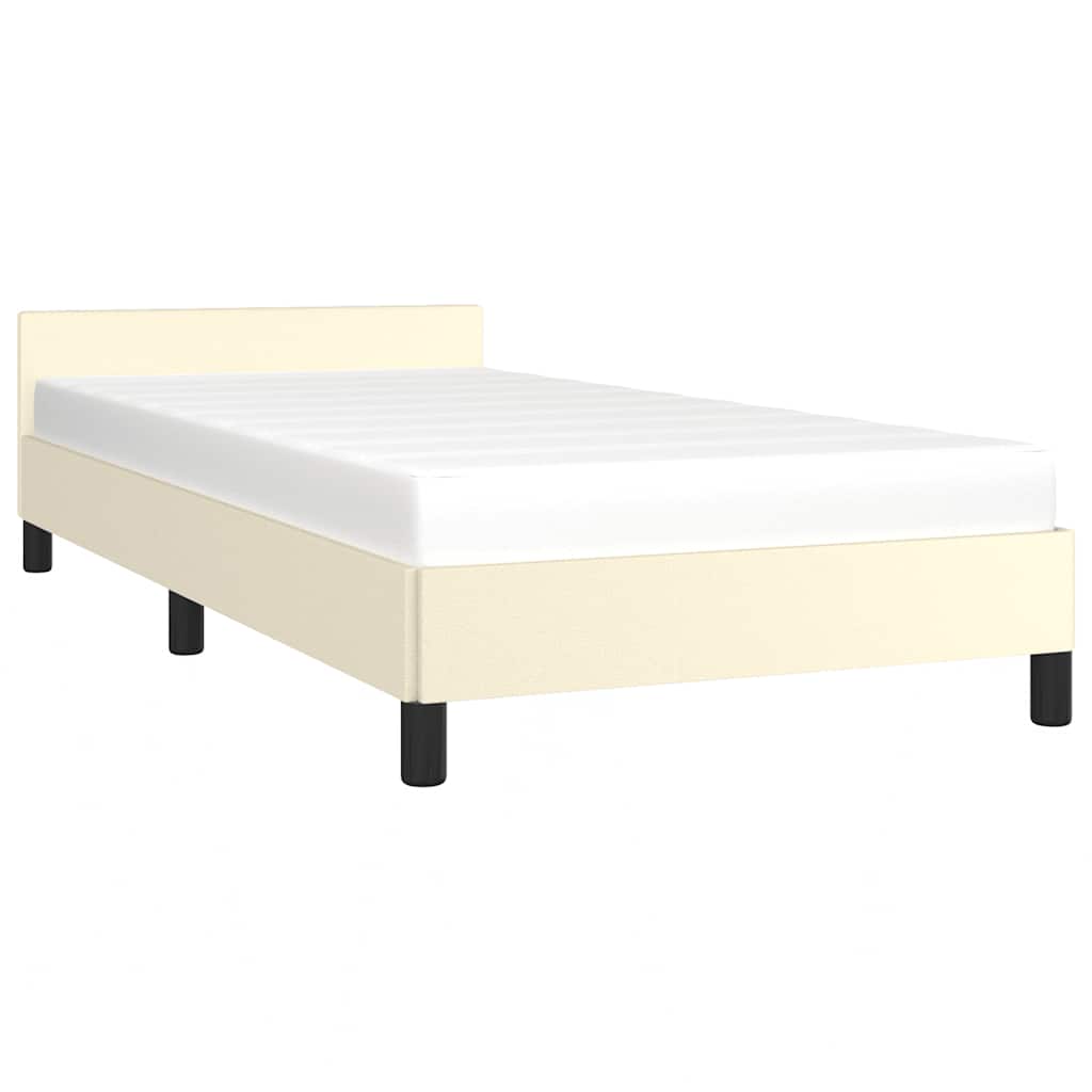 Giroletto con Testiera senza Materasso Crema 80x200 cm