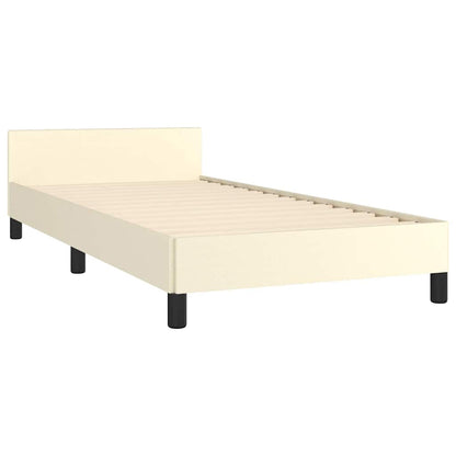 Giroletto con Testiera senza Materasso Crema 80x200 cm