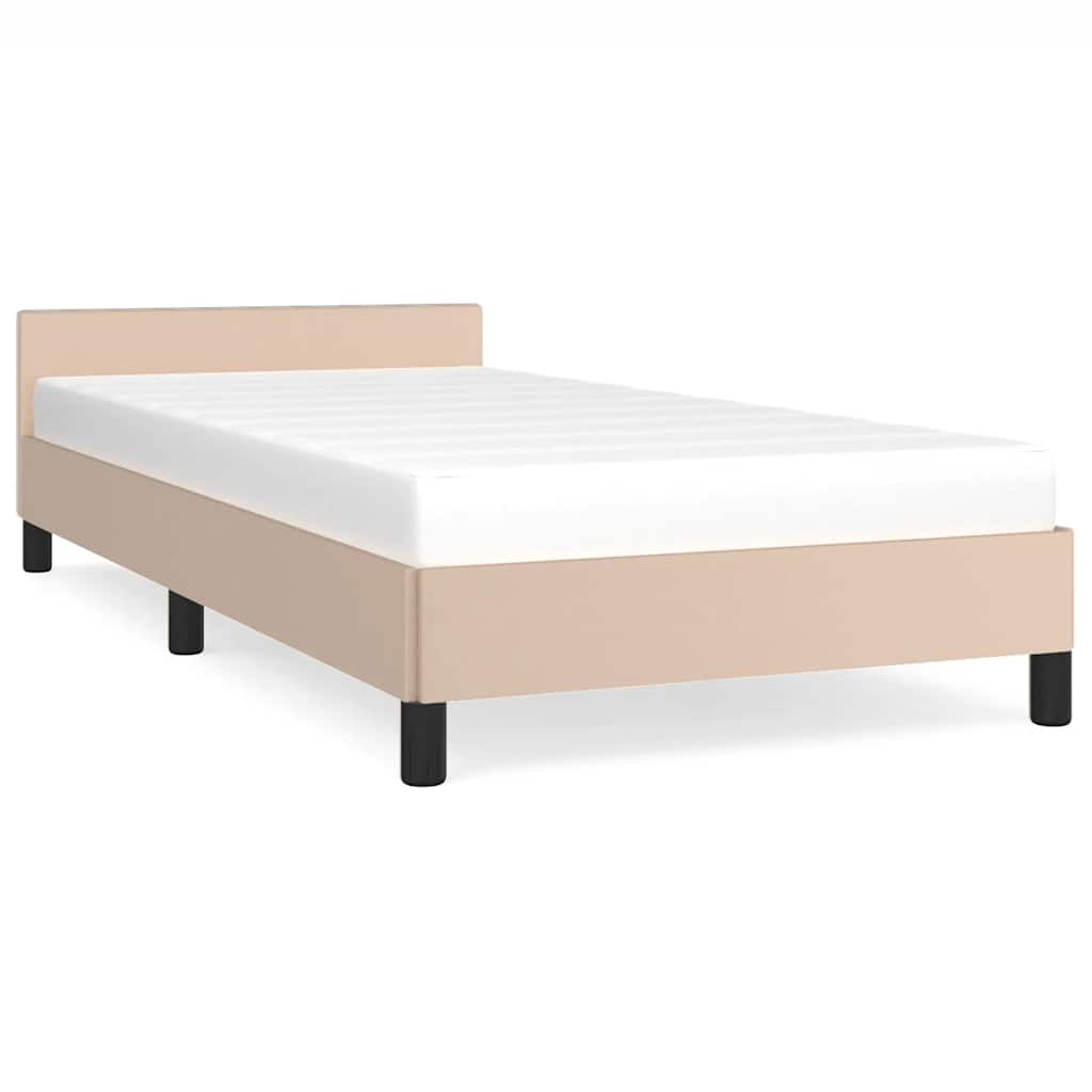 Giroletto con Testiera senza Materasso Cappuccino 80x200 cm