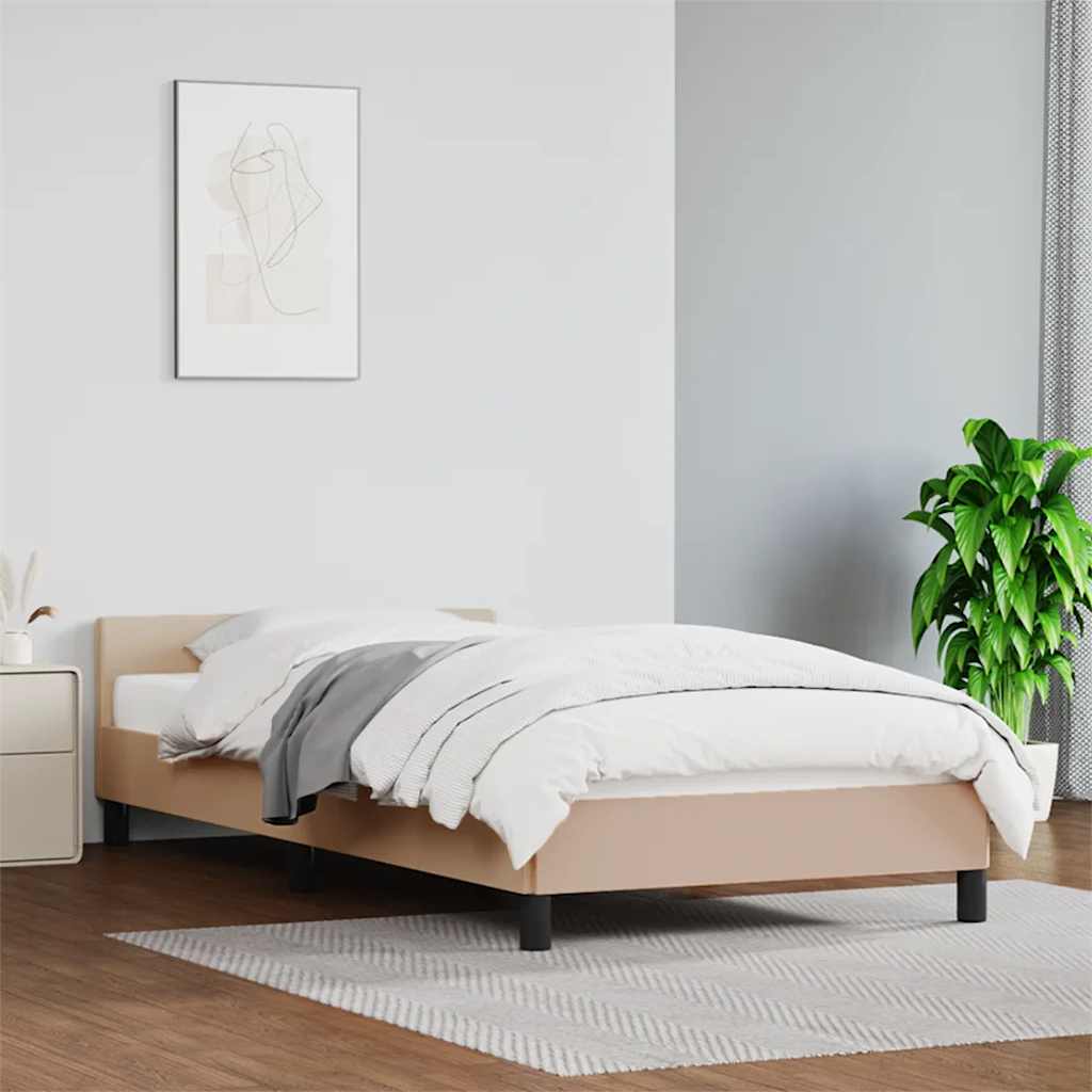 Giroletto con Testiera senza Materasso Cappuccino 80x200 cm