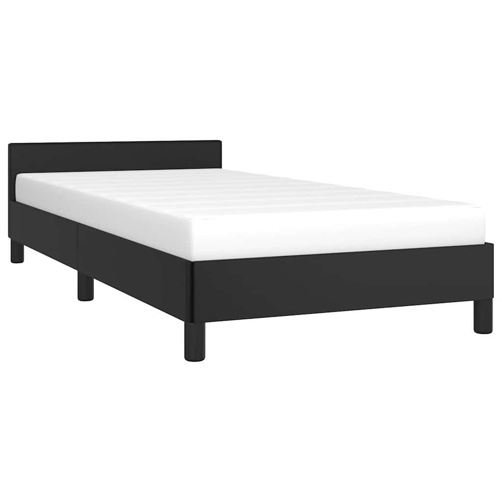 Giroletto con Testiera senza Materasso Nero 90x190 cm
