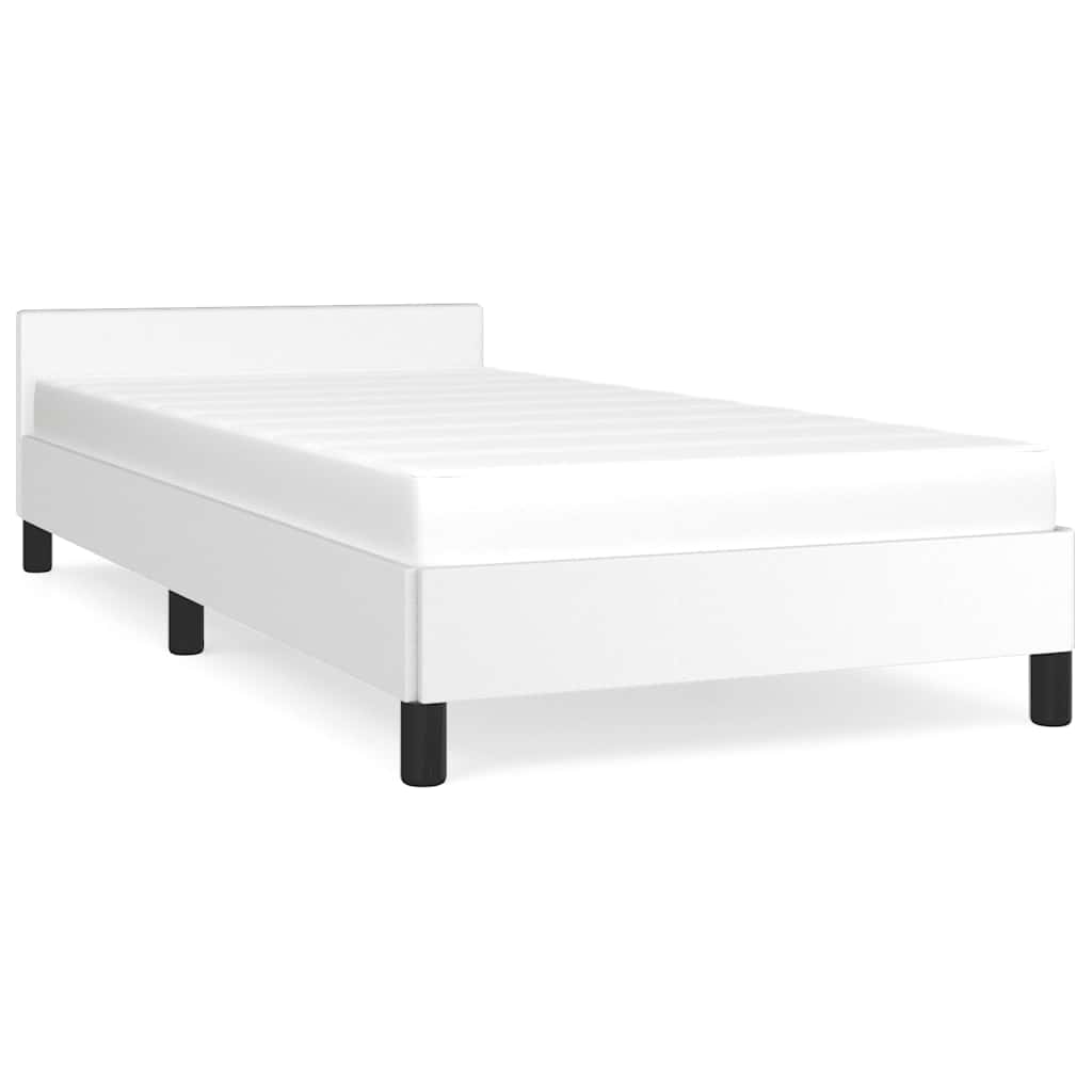 Giroletto con Testiera senza Materasso Bianco 90x190 cm