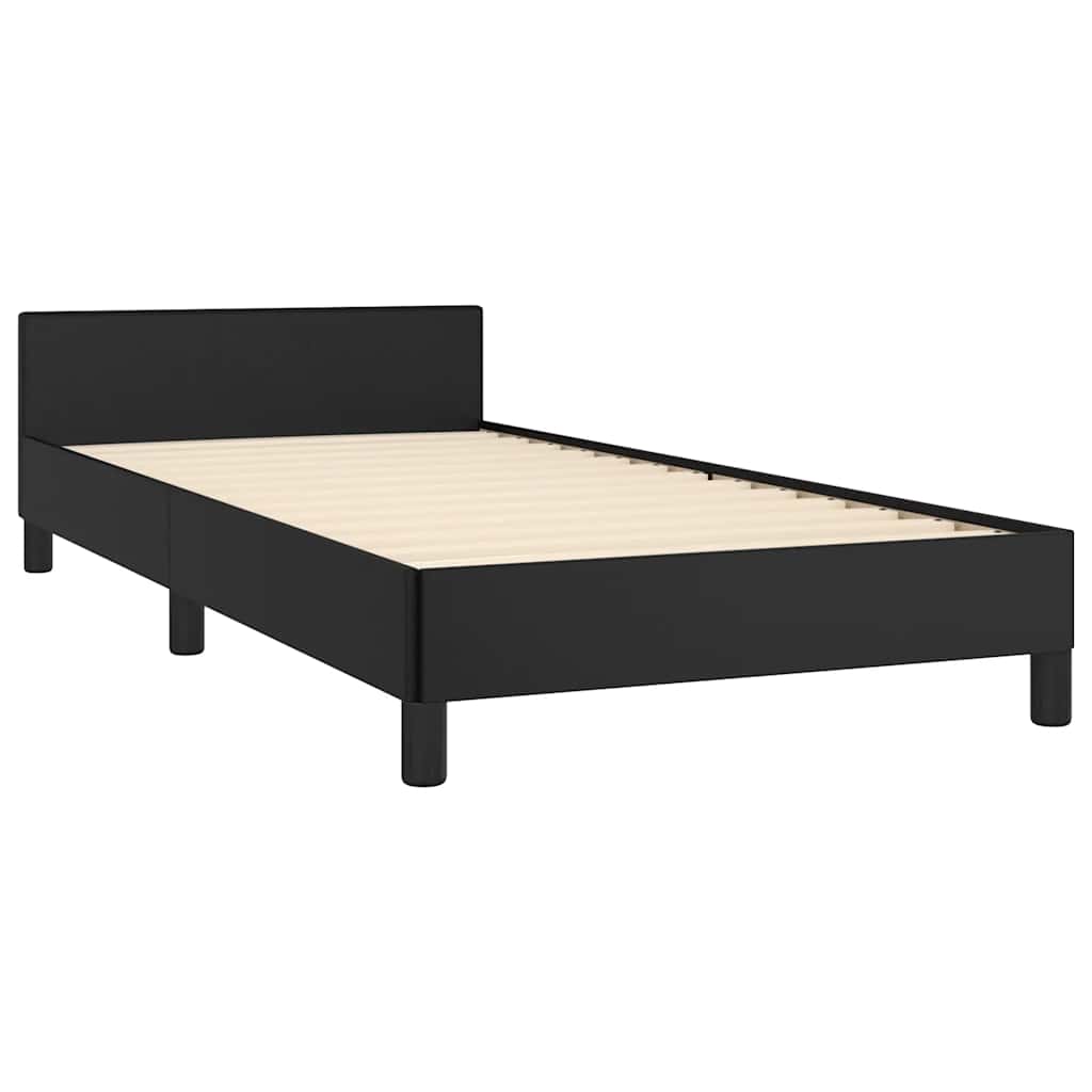 Giroletto con Testiera senza Materasso Nero 90x200 cm