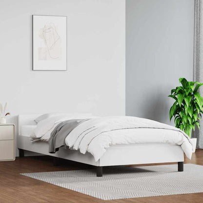 Giroletto con Testiera senza Materasso Bianco 90x200 cm