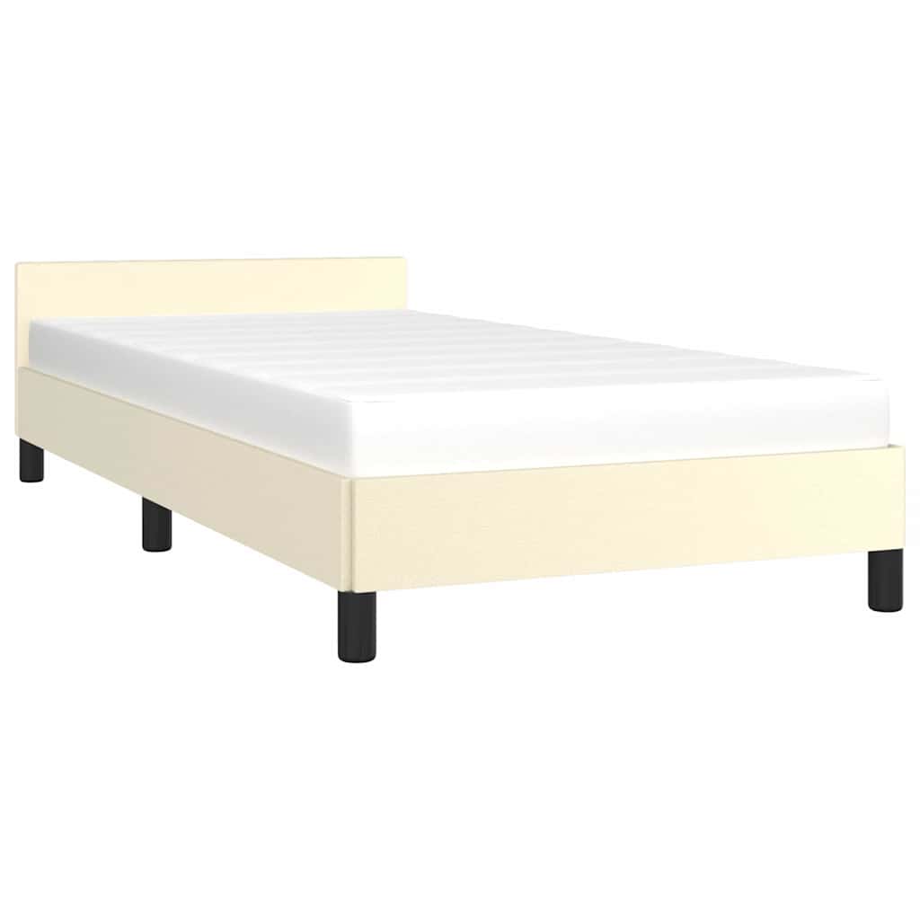 Giroletto con Testiera senza Materasso Crema 90x200 cm