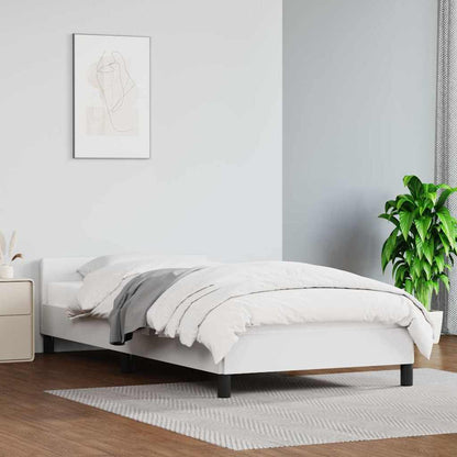 Giroletto con Testiera senza Materasso Bianco 100x200 cm