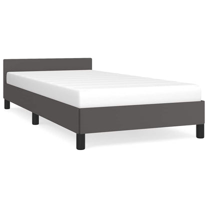 Giroletto con Testiera senza Materasso Grigio 100x200 cm