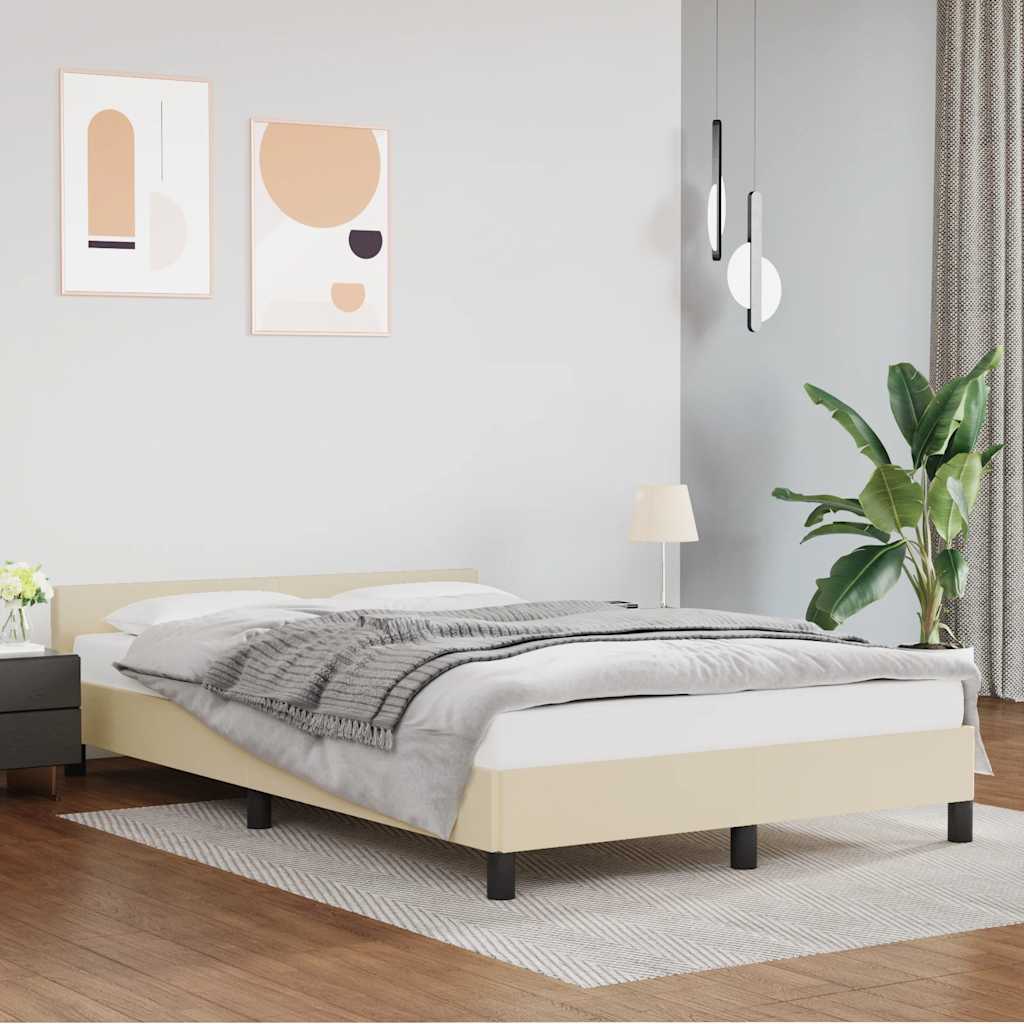 Giroletto con Testiera senza Materasso Crema 120x200 cm