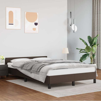 Giroletto con Testiera senza Materasso Marrone 120x200 cm