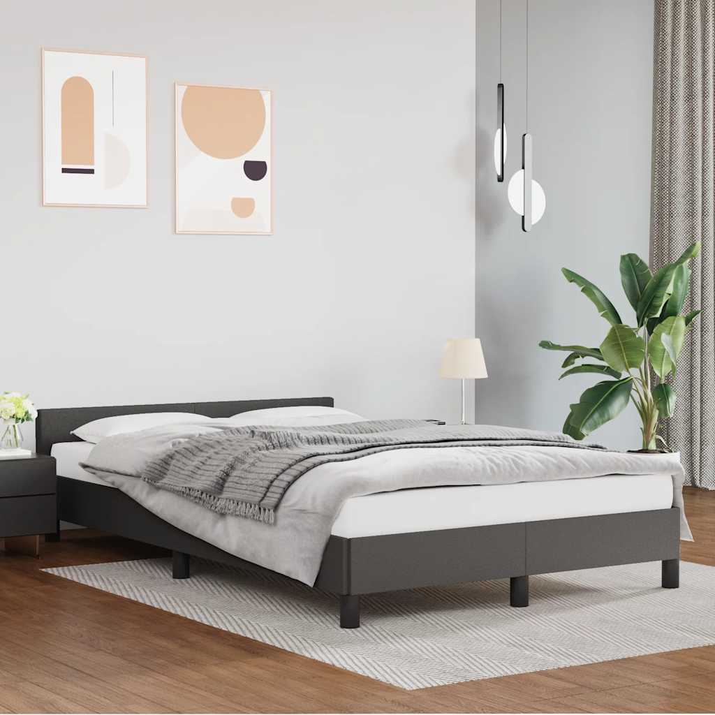 Giroletto con Testiera senza Materasso Grigio 120x200 cm