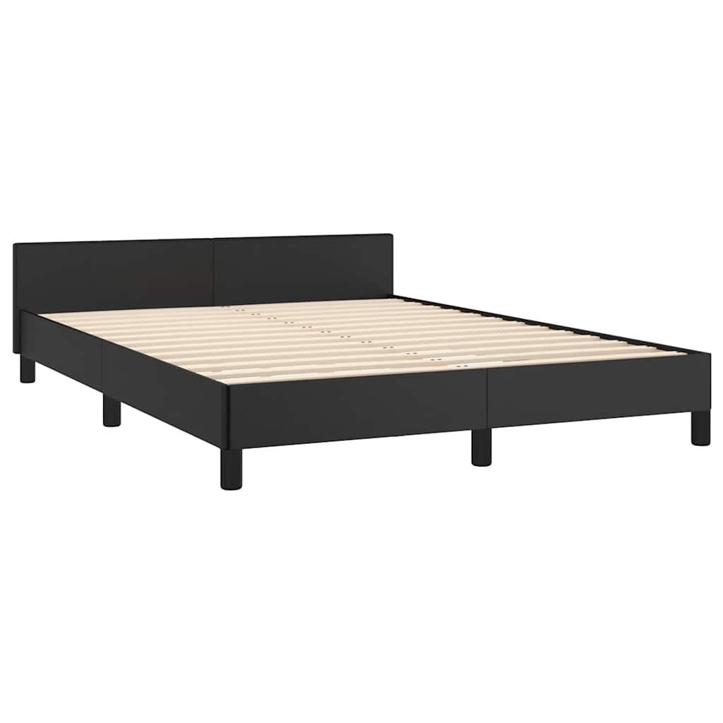Giroletto con Testiera senza Materasso Nero 140x190 cm