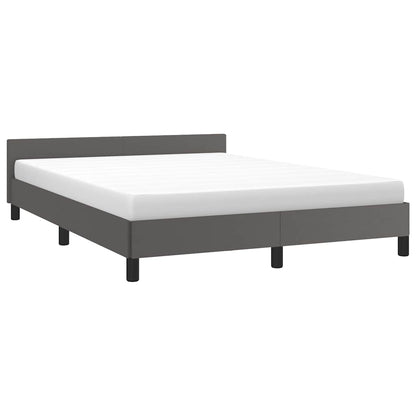 Giroletto con Testiera senza Materasso Grigio 140x190 cm