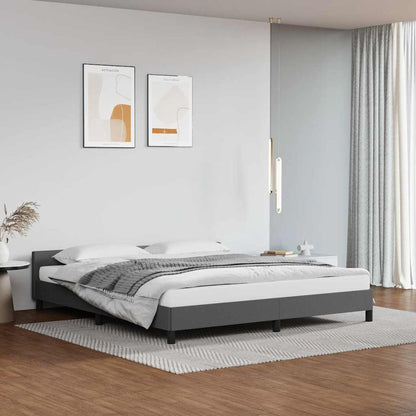 Giroletto con Testiera senza Materasso Grigio 180x200 cm