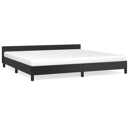 Giroletto con Testiera senza Materasso Nero 200x200 cm