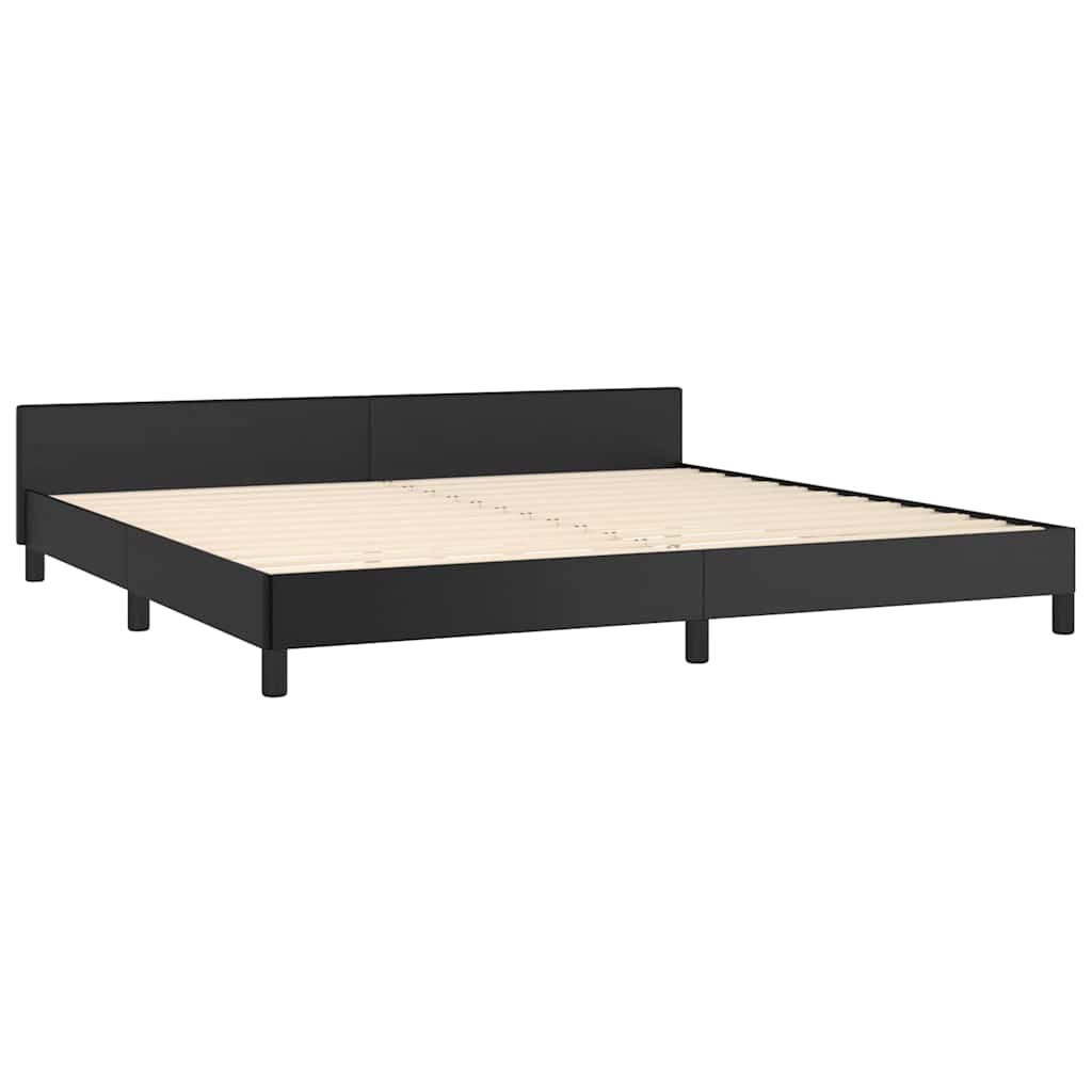 Giroletto con Testiera senza Materasso Nero 200x200 cm