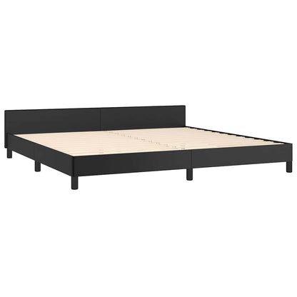 Giroletto con Testiera senza Materasso Nero 200x200 cm