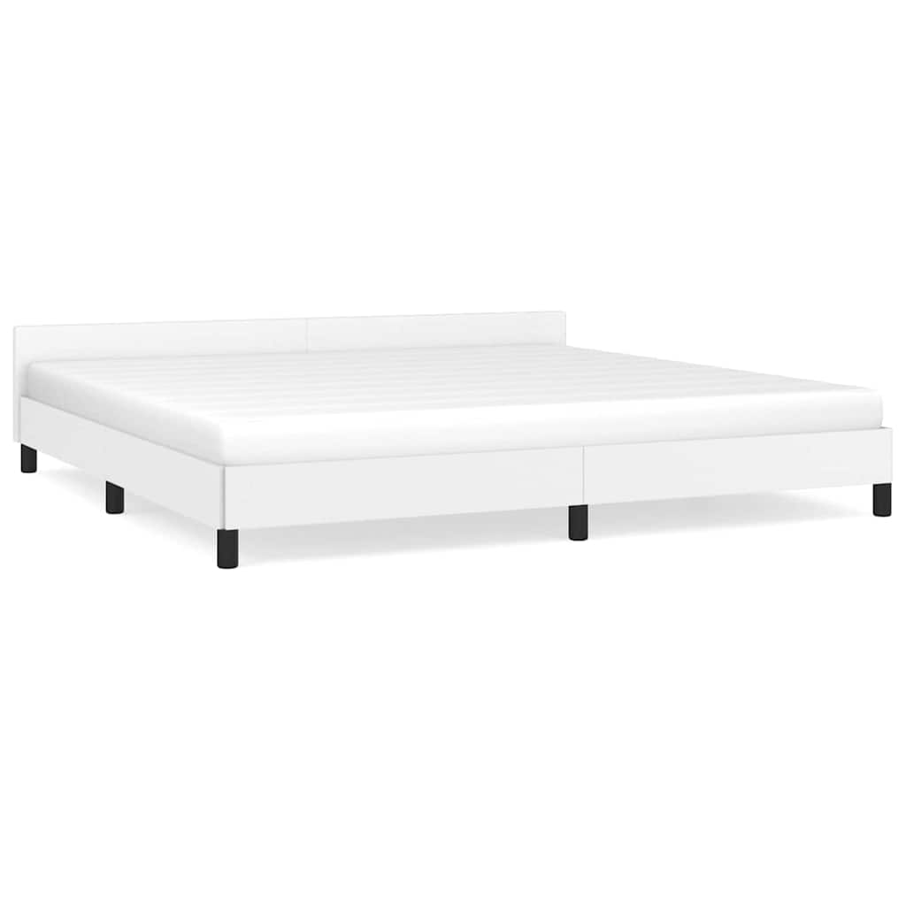 Giroletto con Testiera senza Materasso Bianco 200x200 cm