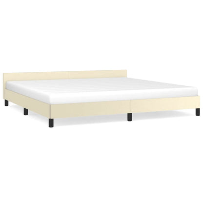 Giroletto con Testiera senza Materasso Crema 200x200 cm
