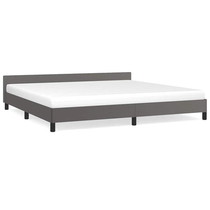 Giroletto con Testiera senza Materasso Grigio 200x200 cm