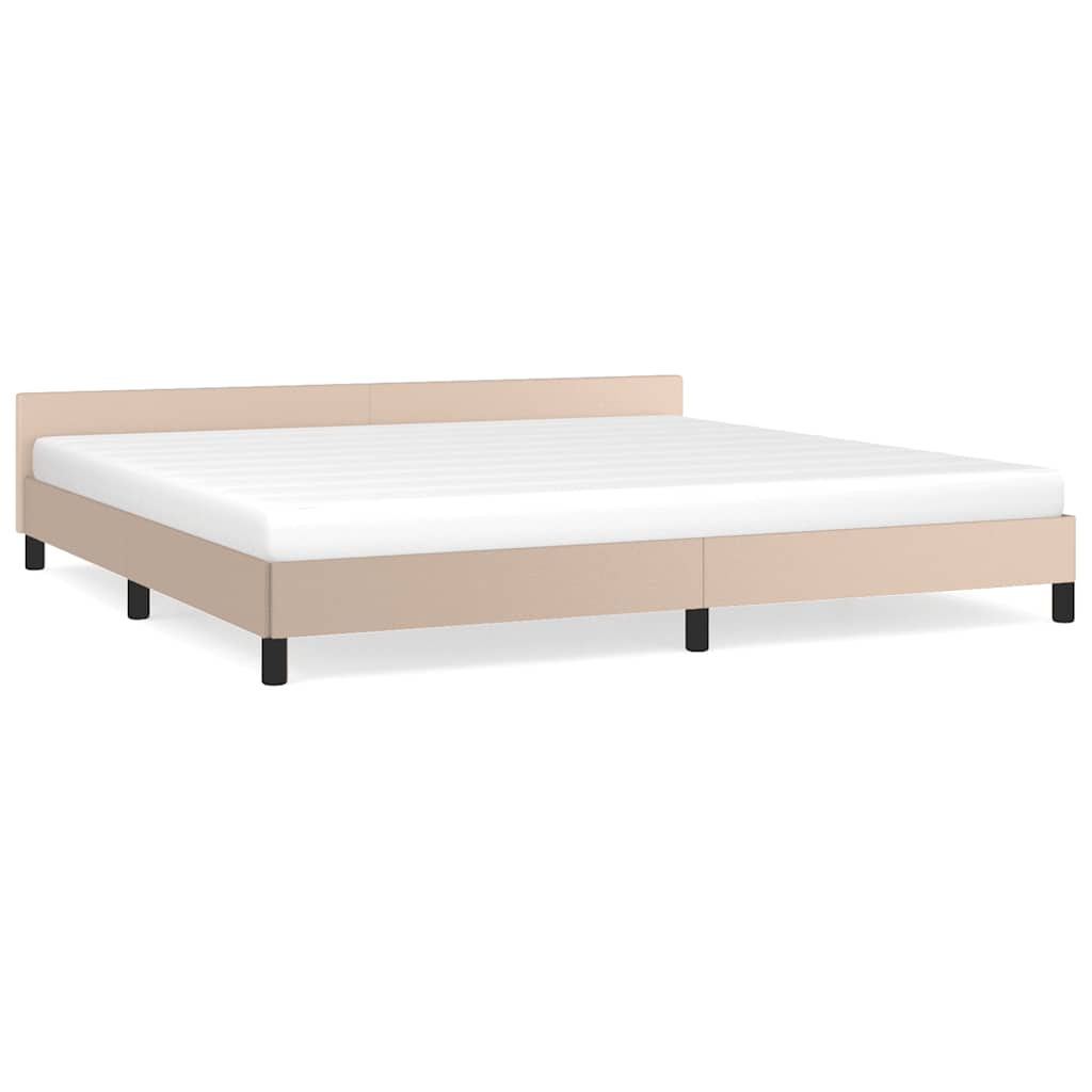 Giroletto con Testiera senza Materasso Cappuccino 200x200 cm