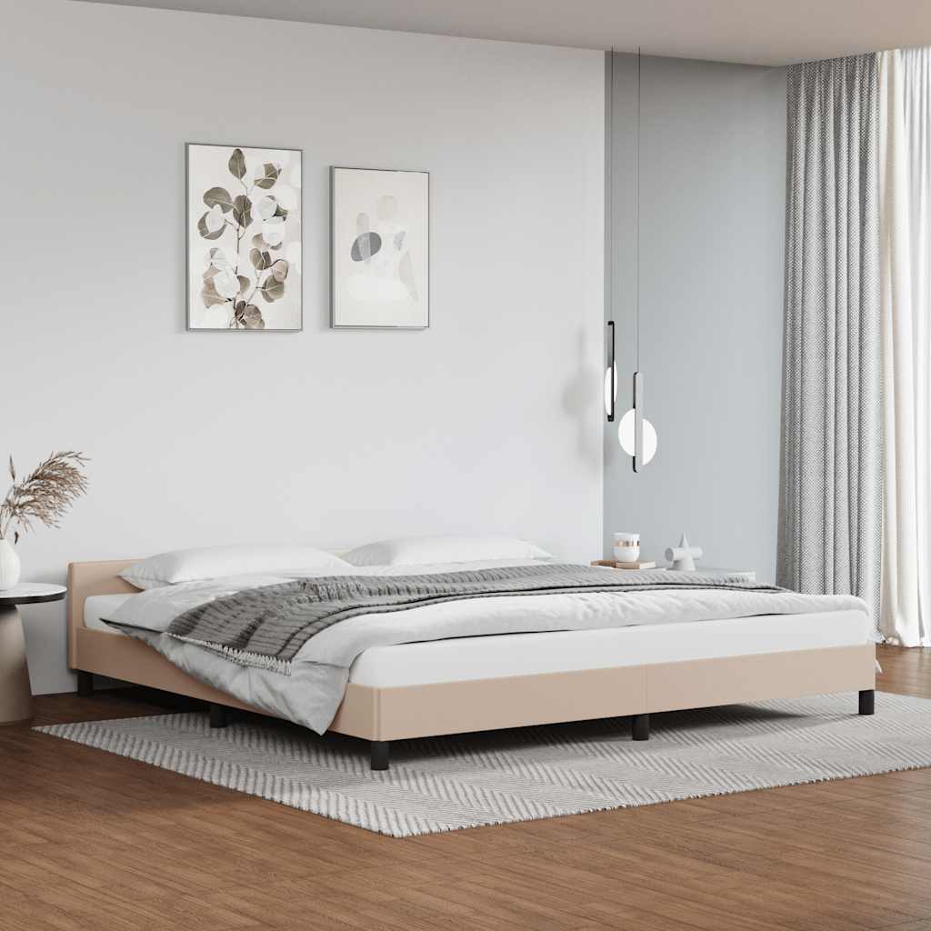 Giroletto con Testiera senza Materasso Cappuccino 200x200 cm