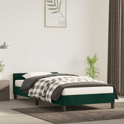 Giroletto senza Materasso Verde Scuro 80x200 cm in Velluto