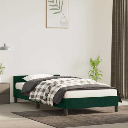 Giroletto senza Materasso Verde Scuro 100x200 cm in Velluto