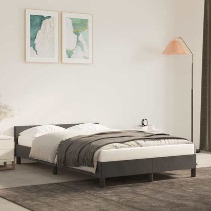 Giroletto senza Materasso Grigio Scuro 120x200 cm Velluto