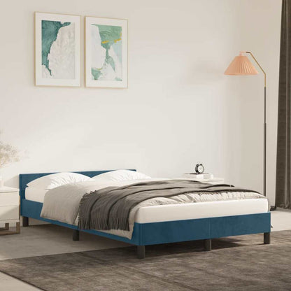 Giroletto senza Materasso Blu Scuro 120x200 cm in Velluto