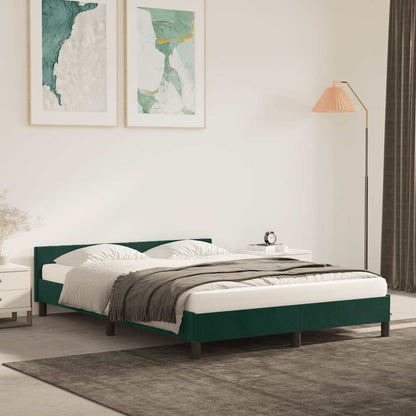Giroletto senza Materasso Verde Scuro 140x190 cm in Velluto