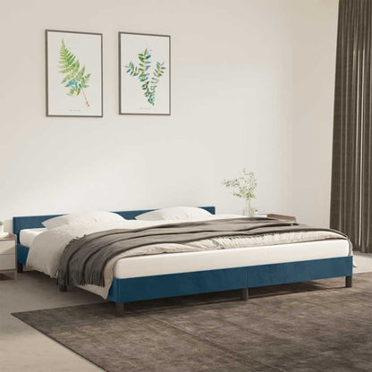 Giroletto senza Materasso Blu Scuro 200x200 cm in Velluto