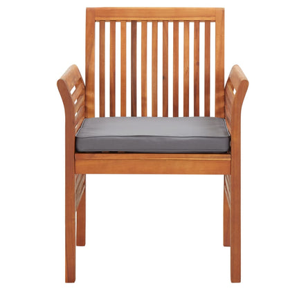 Sedie da Pranzo Giardino con Cuscini 8 pz Legno Massello Acacia