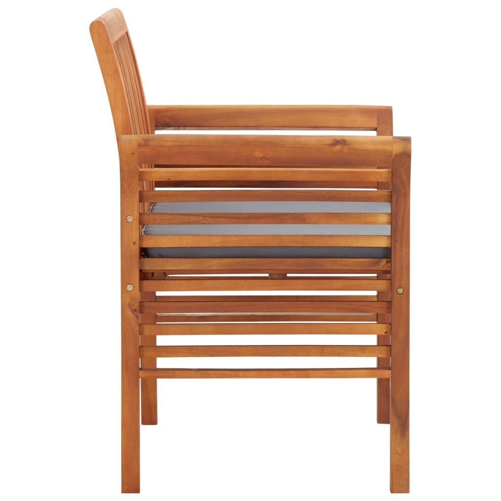Sedie da Pranzo Giardino con Cuscini 8 pz Legno Massello Acacia