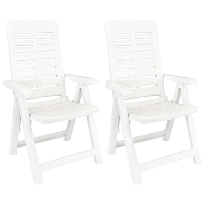Set da Pranzo da Giardino 3 pz Bianco in Polipropilene