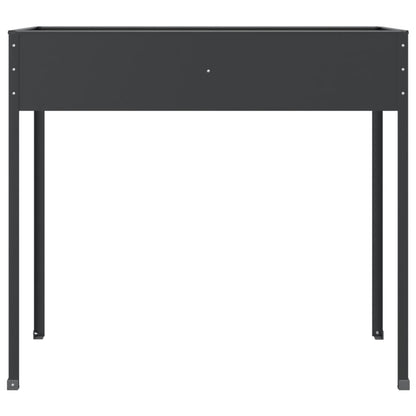 Fioriera da Giardino Antracite 100,5x40,5x90 cm Acciaio Zincato
