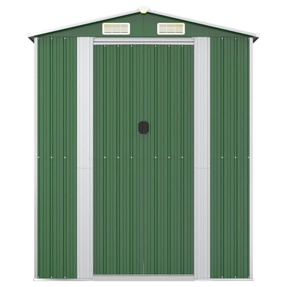 Capanno da Giardino Verde 192x108x223 cm in Acciaio Zincato