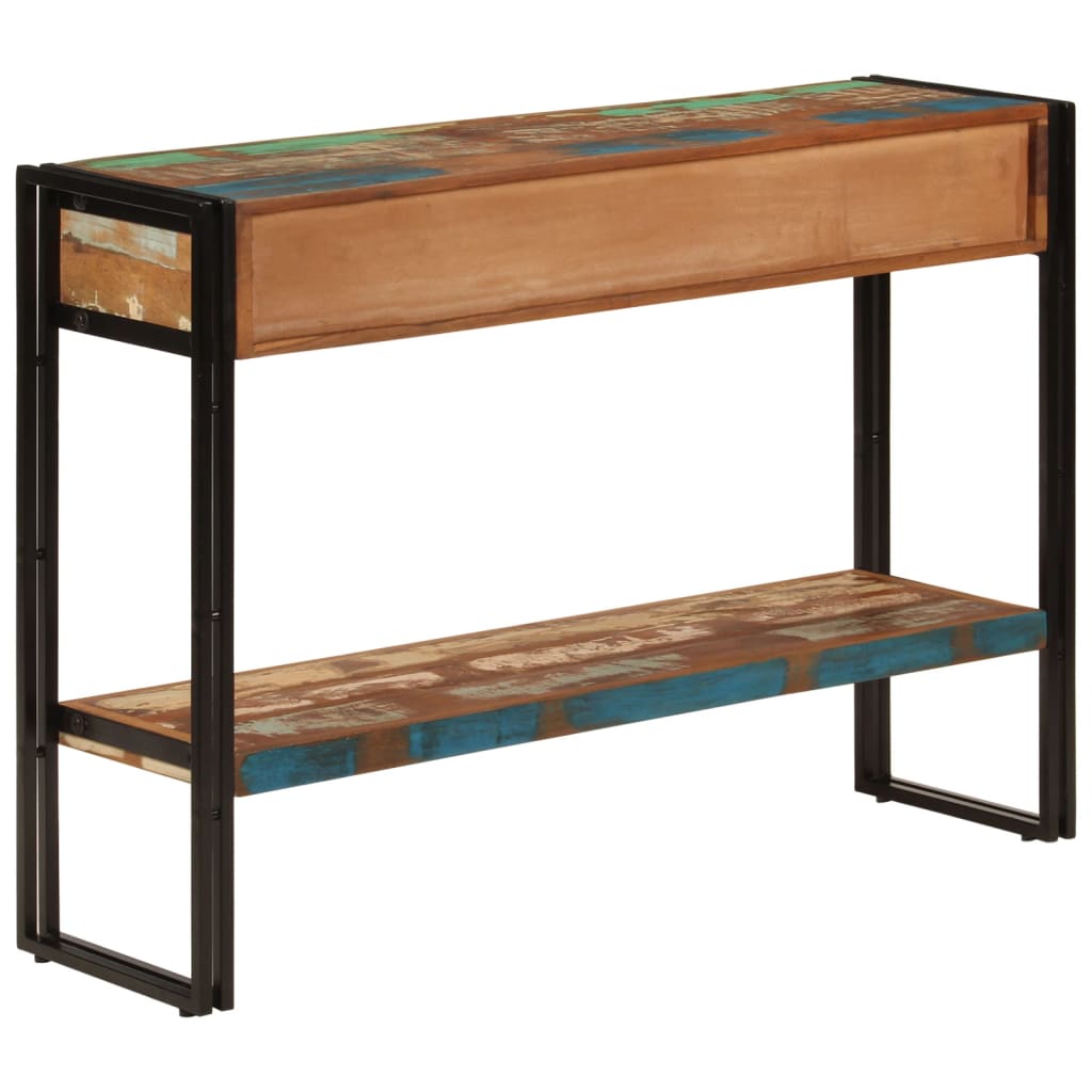 Tavolo Consolle 110x30x76 cm in Legno Massello Riciclato
